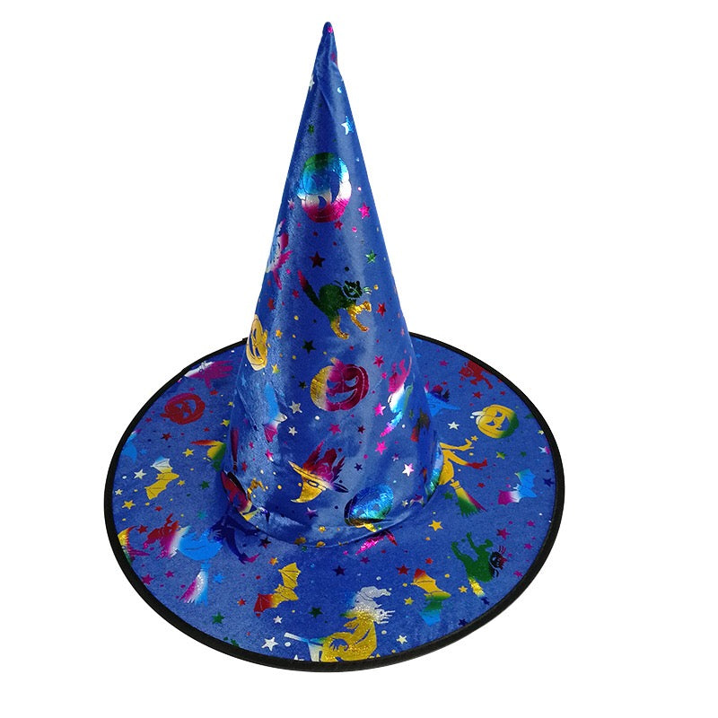 Halloween Bronzed Witch Hats Masquerade Dress Up Decoration